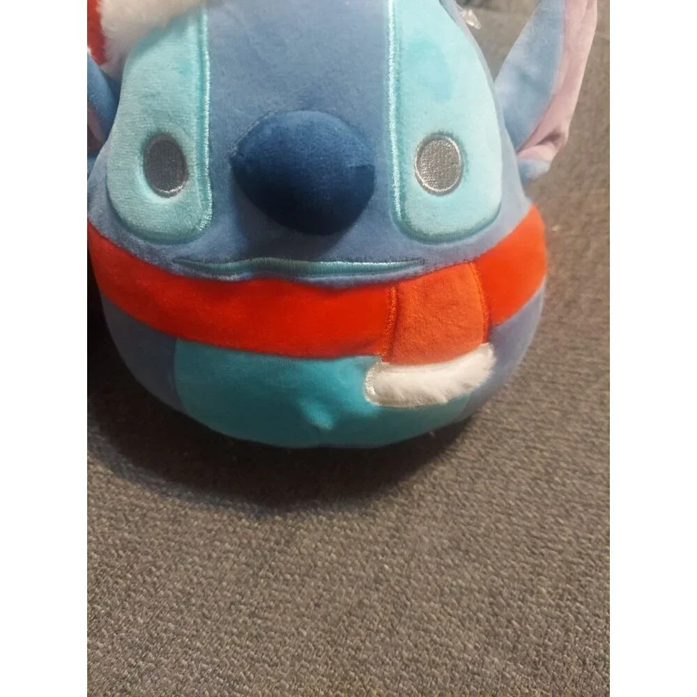 Disney Squishmallow Stitch‎ With Christmas Santa Hat 8